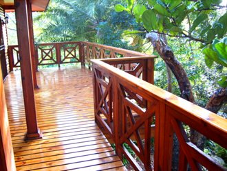 a 'step' in a deck and balustrades