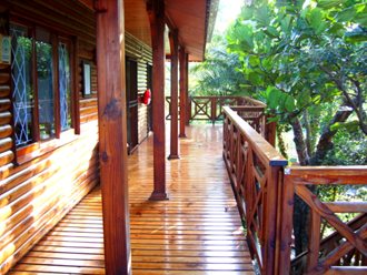 an extensive deck